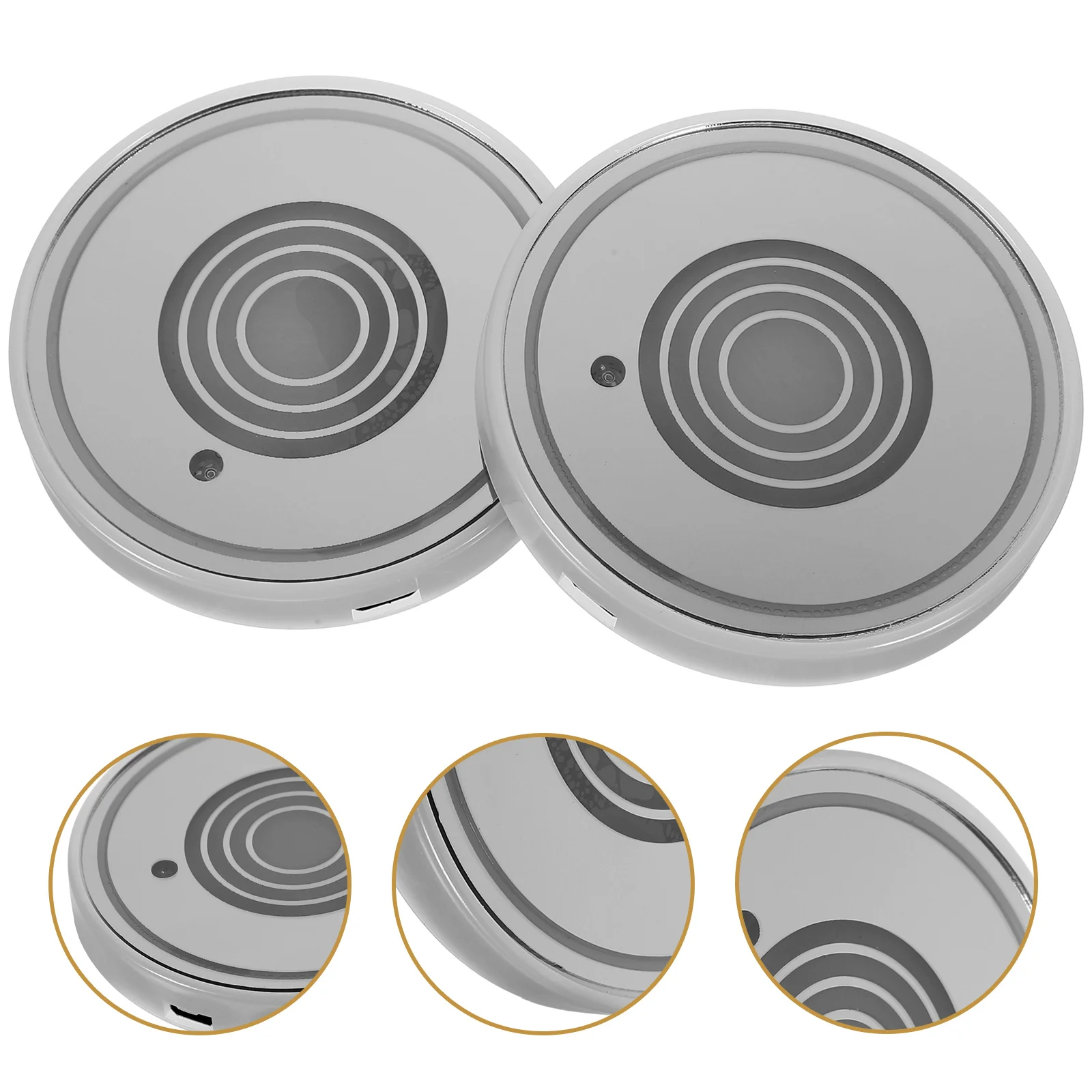 2pcs LED Cup Placemats Water Coaster Light Suction Glass Car Table Black Durable Acrylic Colorful LED Fun Use Gift