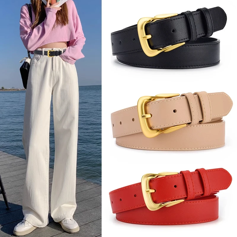 

Ремни для женщин Высококачественные модные повседневные джинсы Женский ремень Роскошный дизайнерский брендовый ремень с пряжкой Новый тренд поясной ремень