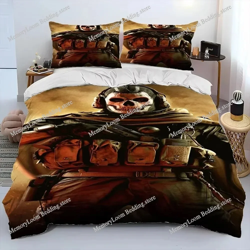 

3D Printing Trendy Soft COD Game, Call of Duty Game Bedding Set Duvet Cover Pillowcase Comforter King/Queen Size Boys Adult Bed