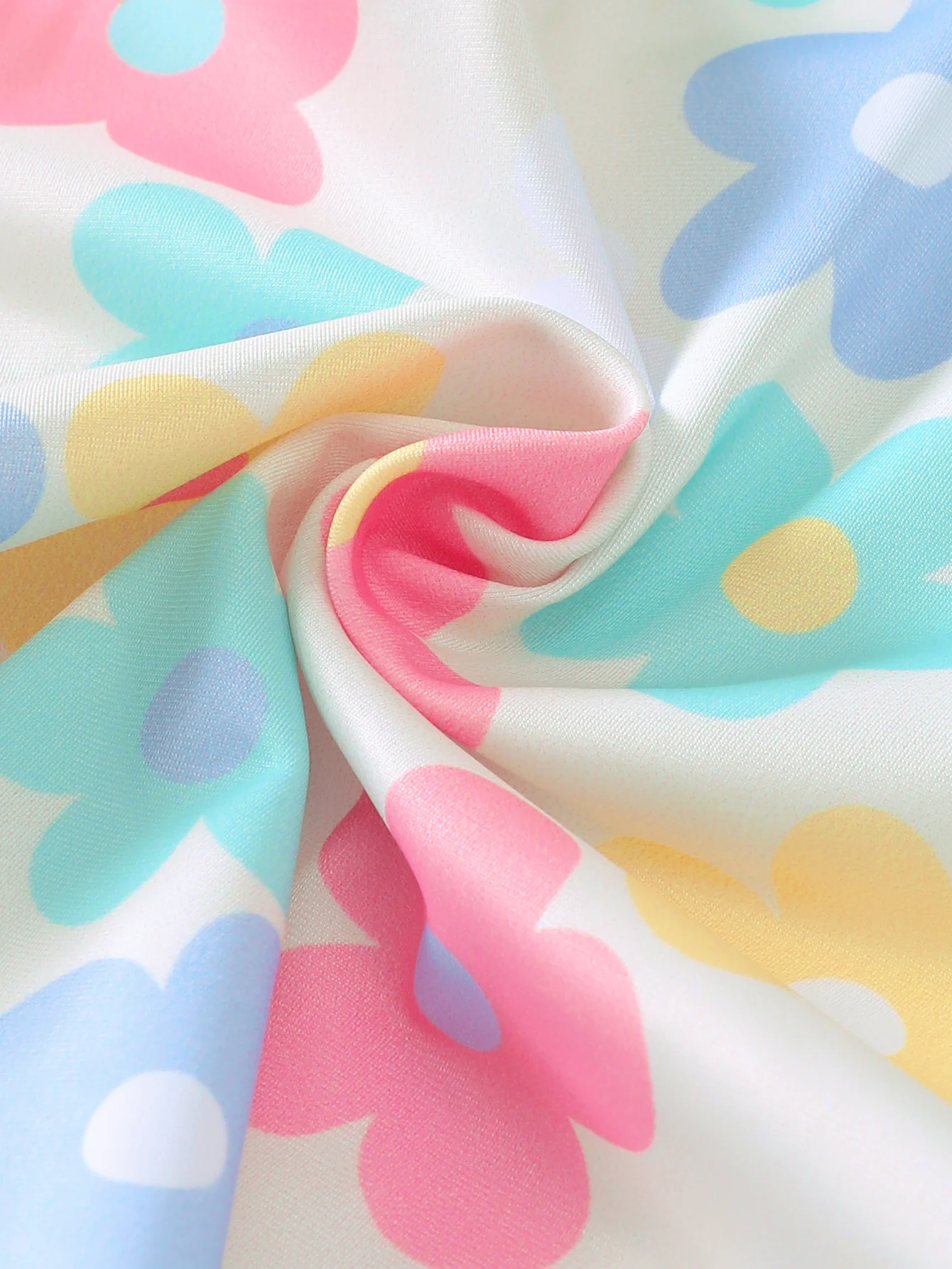 Einteiliger Badeanzug für Babys, Mädchen, Sommer, Blumendruck, Rüschenrand, ärmellos, Säuglingsbadebekleidung, bequemer Baby-Puppenanzug aus weichem Stoff – Detail 7
