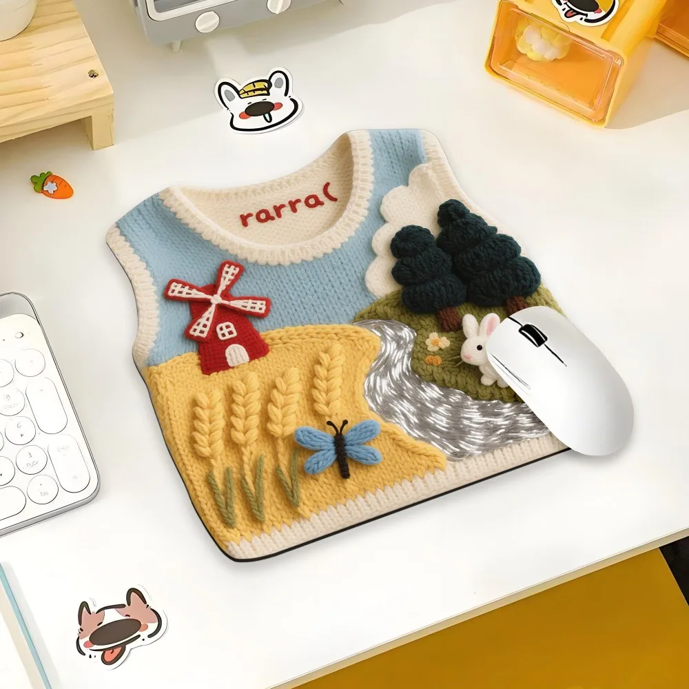 لطيف مطبوعة سترة ماوس الوسادة مادة دياتوميت تأثير ثلاثية الأبعاد مكافحة زلة ماوس الوسادة المحمولة لمكتب النوم المنزل الكمبيوتر حصيرة مكتبية #3