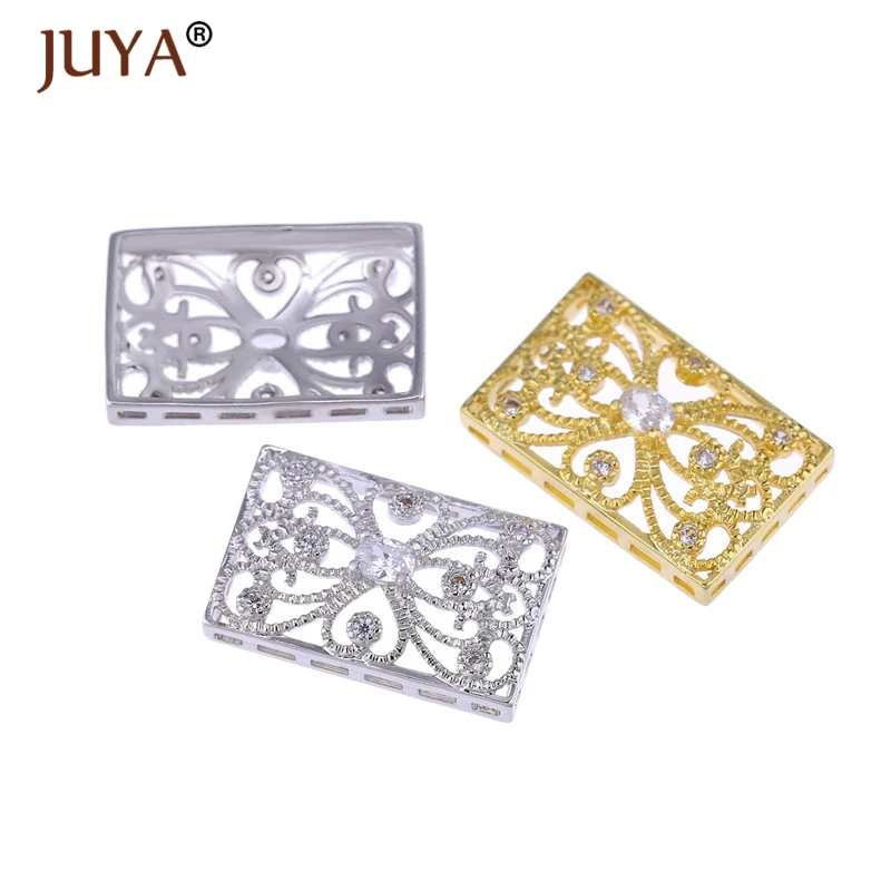 مكونات النتائج مجوهرات فاخرة شكل مربع زهرة باتن فاصل سحر موصلات لتقوم بها بنفسك سوار مُزين بالخرز قلادة أجزاء