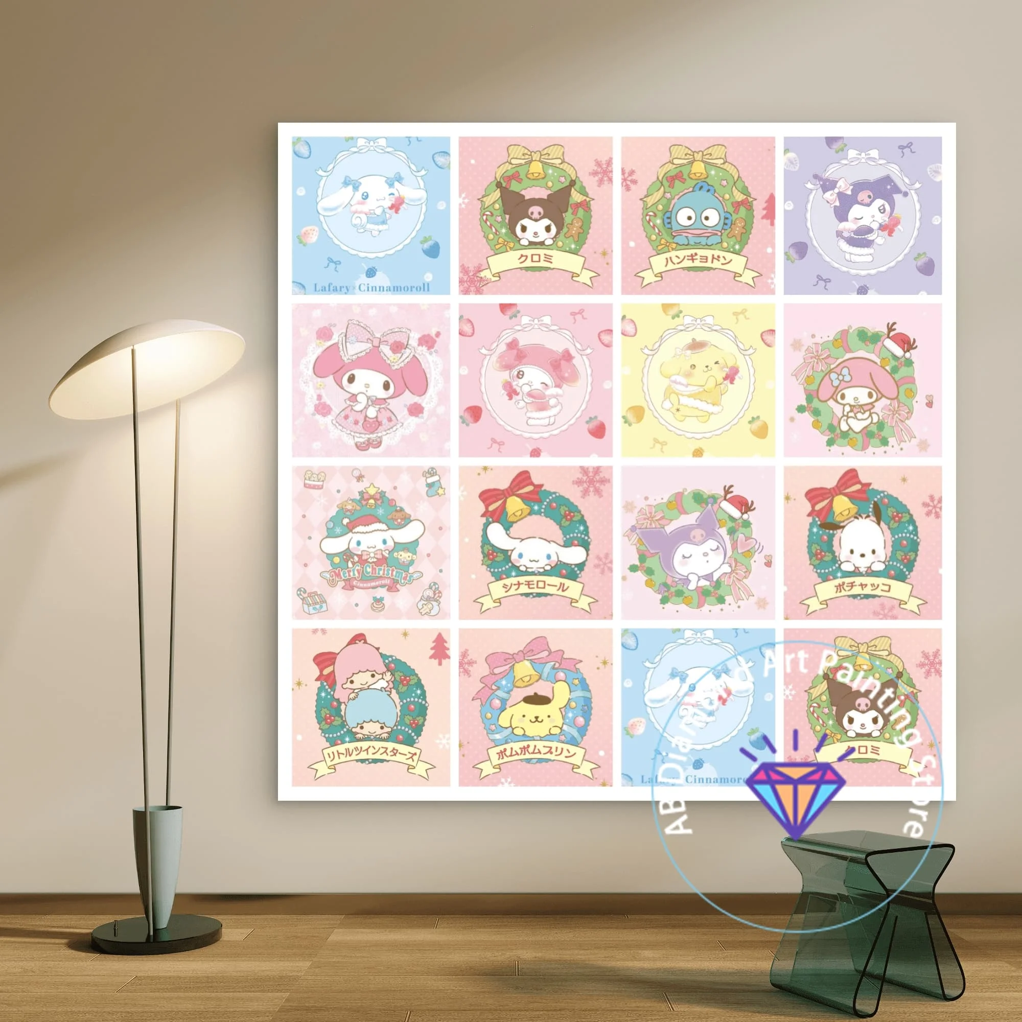 

HelloKotty Kuromi Cinnamoroll My Melody Sanrio 5D DIYAB Diamond Painting Kit Cross Stitch Handmade Art Crafts Home Decor Gift