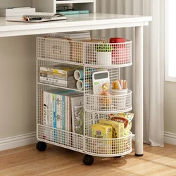 Floor Removable Table Bookshelf Office Layered File Folder Book Desk Side Student Storage Rack Home Living Room Snack Rack