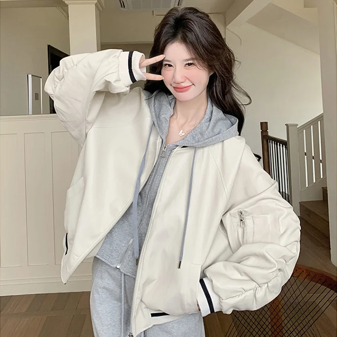 

Elegant Jackets For Women Decorated Printed Heating Material Colored Topcoat Personality Handsome Autumn Winter Looks Fabric