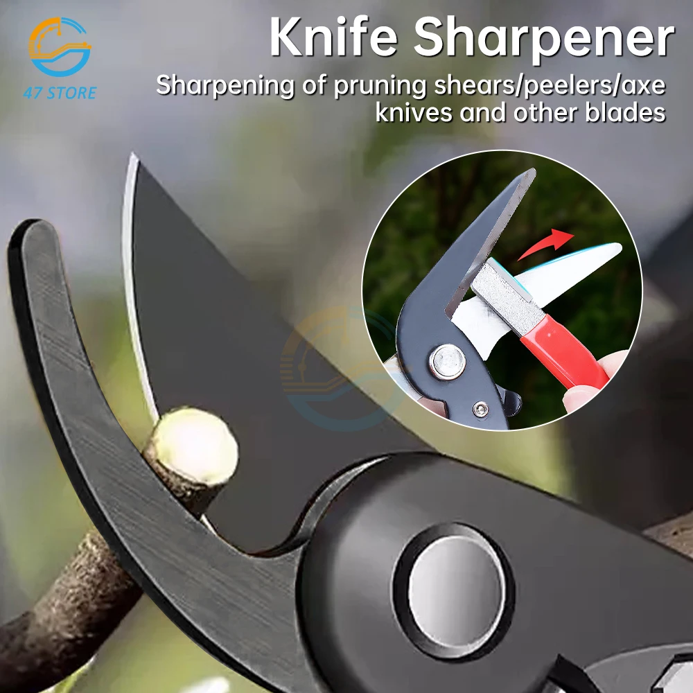 Portable Metal Cutting Tool Knife Sharpener Scissors Quick Grinding Scraper  Scissor Pruner  For All Blades Garden Scissors image 3