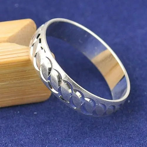 50pcs Wholesale 925 Sterling Silver Bands Rings for Women Men Chinese Stylish Carving Flower Design Jewelry Cheap