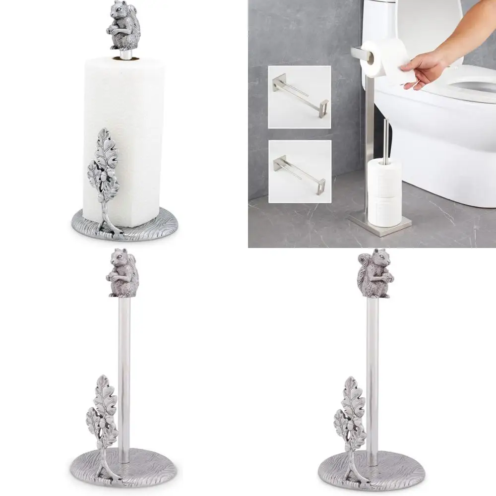 

Arthur Court Squirrel Countertop Paper Kitchen Towel Holder Standing 15 inch Standing Tall