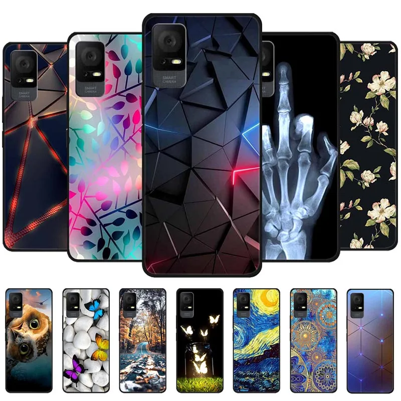 For TCL 405 406 408 Case Animals Soft Silicone TPU Phone Cases Back Cover for TCL408 T506D T506K Wolf Shockproof Protector Capa