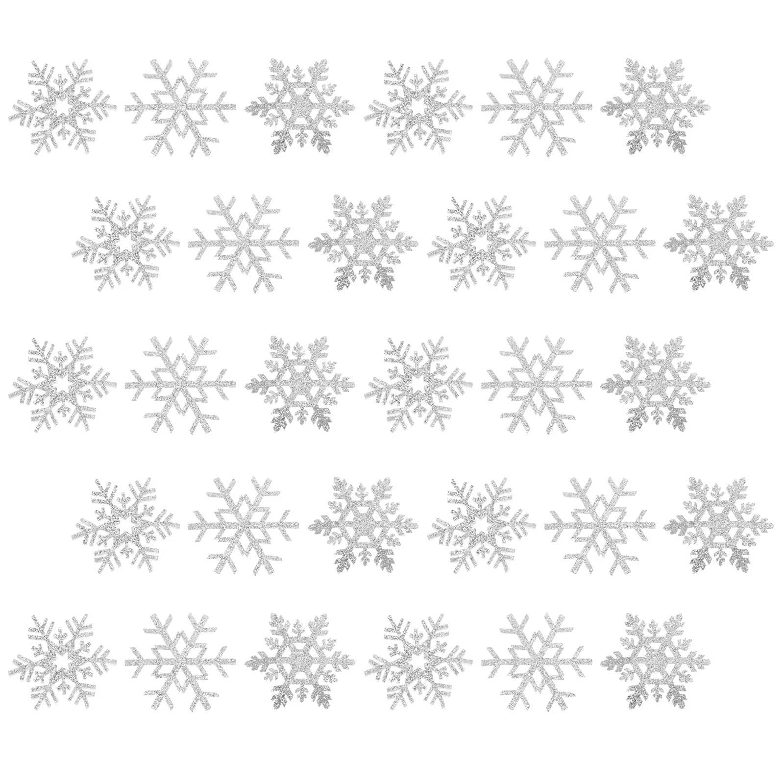 

30Pcs Snowflake Patches Embroidered Iron on Applique for Clothing Jackets Backpacks Winter Christmas DIY Sewing Decor