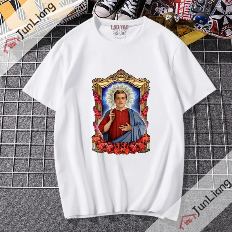 Josh Hutcherson Harajuku Movie TV Actor Y2k Clothing Sportswear Man Short Sleeved T-shirt Streetwear T-shirts for Women