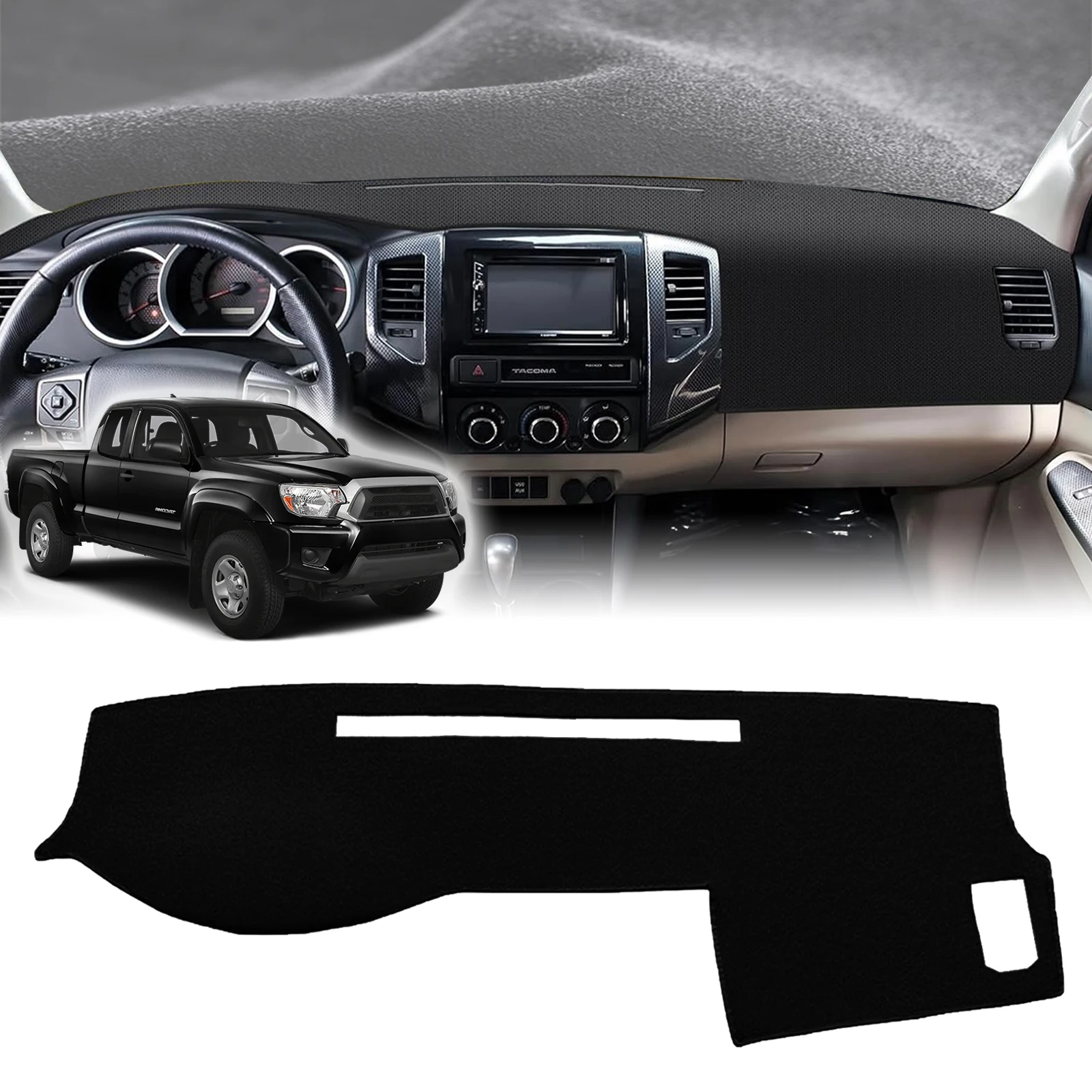 for Toyota Tacoma 2005 2006 2007 2008-2015 Perfect Fit Dashboard Mat Sun Protection Anti‑Reflection Cover Dash Pad Accessories