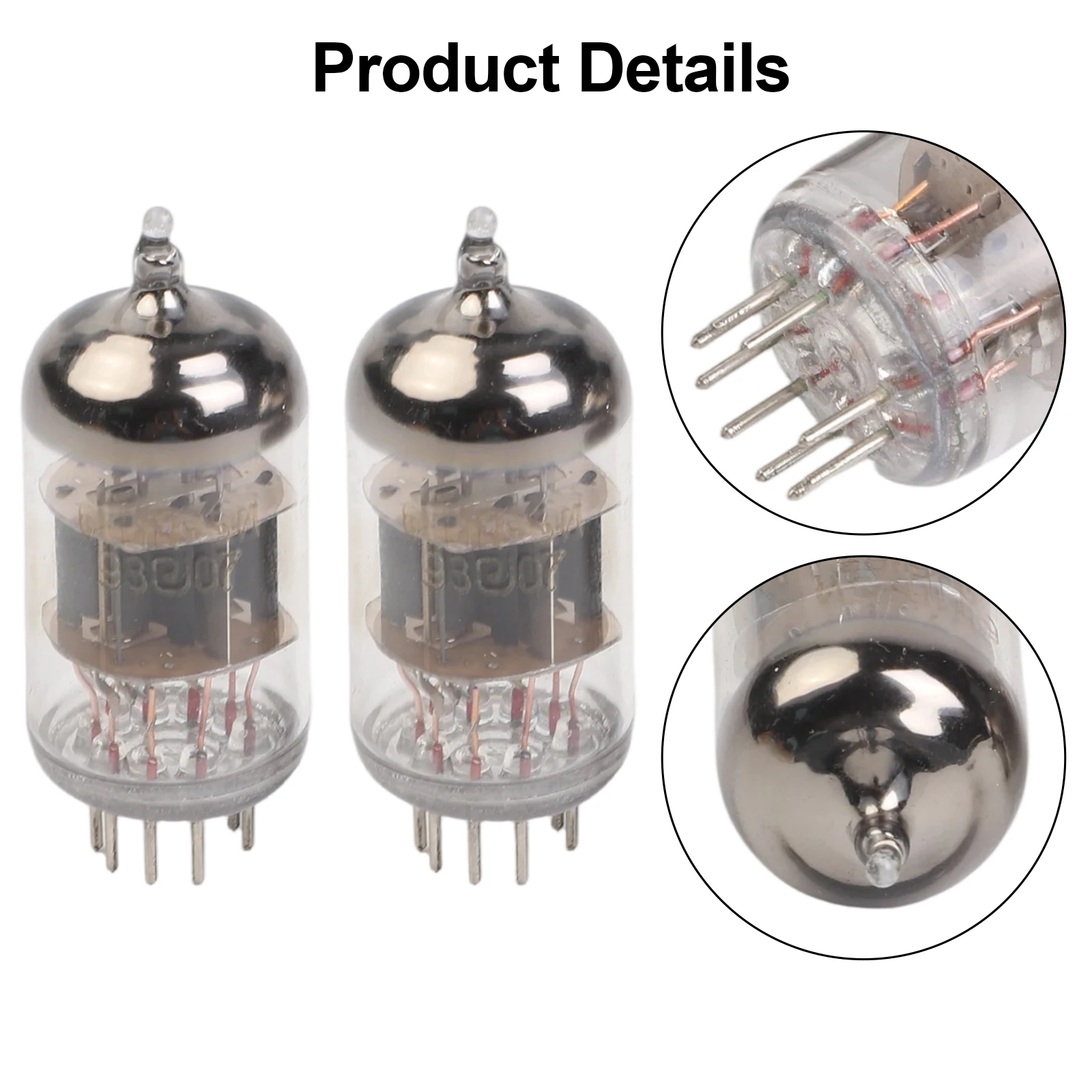 2pcs 6H1n-EB Vacuum Tube Glass Valve For 6N1 ECC85 6AQ8 Speaker Bass Preamplifier Replacement Audio Development Kit