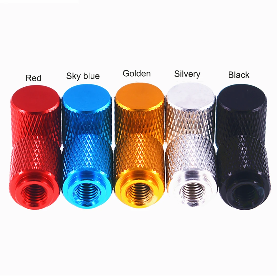1 Chiếc M6 Màu Sắc Rực Rỡ Ngón Tay Cái Vít Hợp Kim Nhôm + Tặng Đầu Phẳng Knurled Cầm Tay Núm Bước Máy Bu Lông