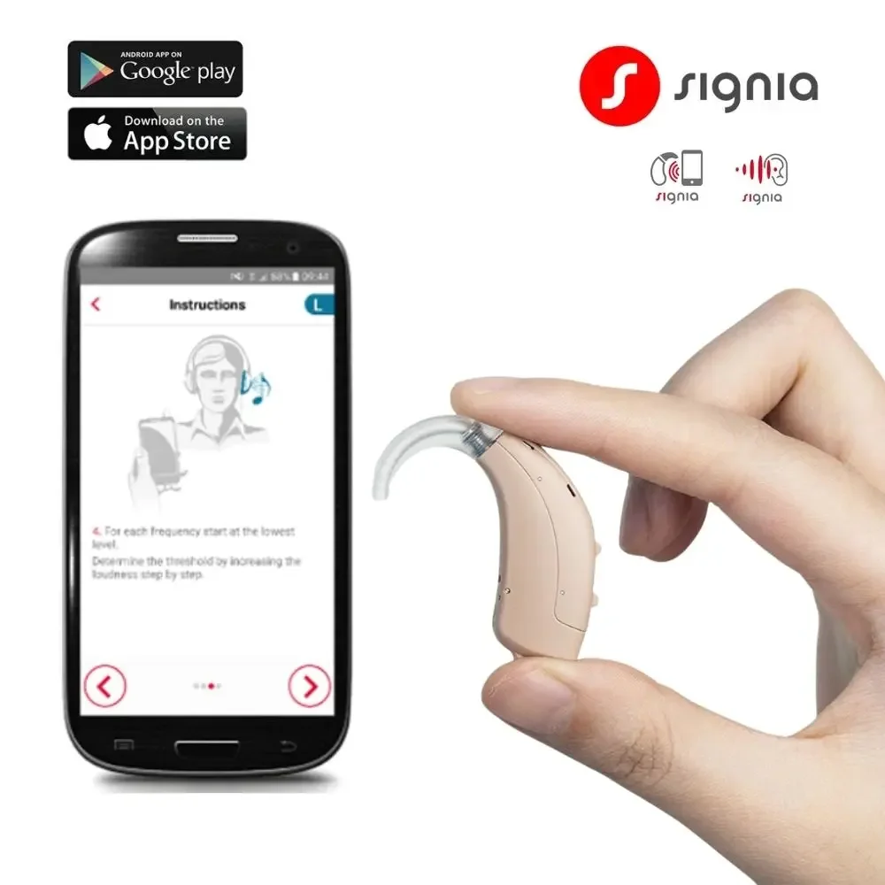 New Signia RUN SP Severe Loss Behind-The-Ear Digital 8Channels 139dB BTE Hearing Aid.Mobile APP Programmable Siemens hearing aid