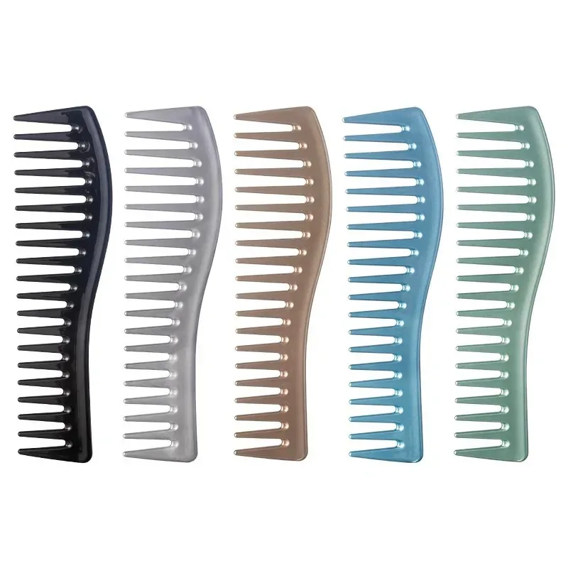 Haarstyling-Kamm, breiter Zahnkamm, griffloser Shampoo-Kamm, geeignet für dünnes, dickes, lockiges Haar, Salon-Styling-Tools