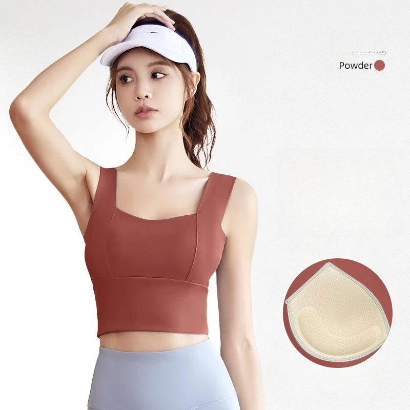 النمط الأمريكي غير وسم للصدمات الأشرطة واسعة تشغيل اللياقة البدنية اليوغا ملابس داخلية رياضية المحاصيل القمم النساء بلايز #5