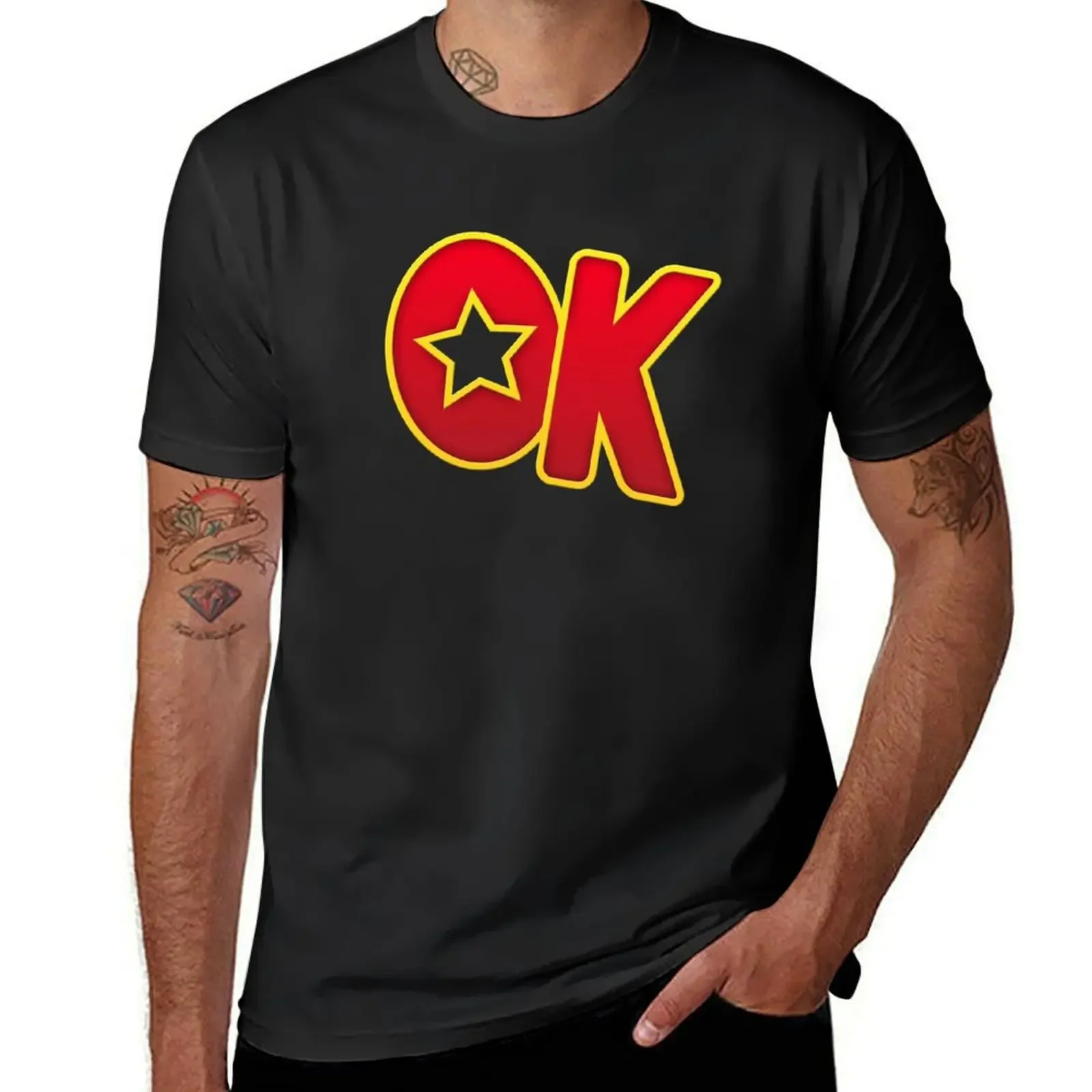 Shirt #34 / 100 - OK DK T-Shirt anime clothes summer top for a boy cute tops mens designer clothes