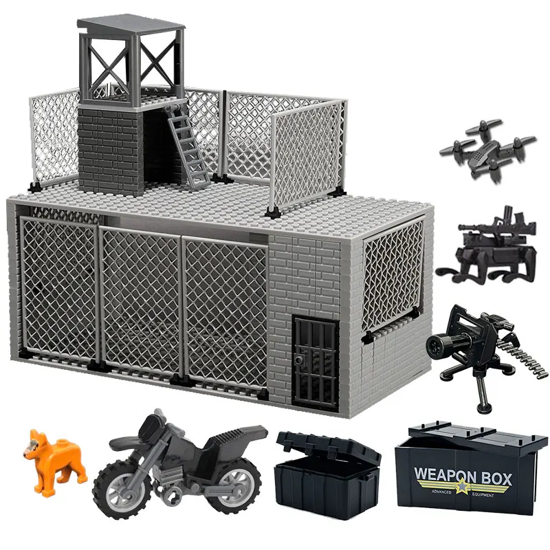 

Military Base Sentry Tower Watchtower Concentration Camp Prison Jail DIY MOC Brick Toy Collection Model Boy KidsGift