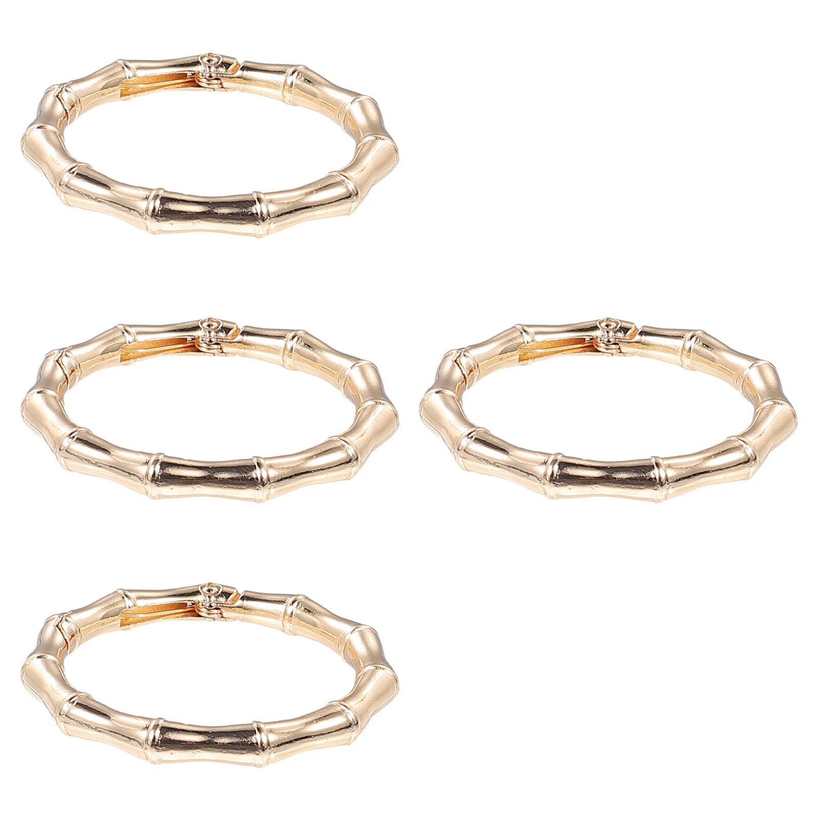 

4Pcs Reliable DIY Metal Spring Rings for Crafts Bags Clothes Backpacks Linges Bag Buckle Rings Bag Circle Snap