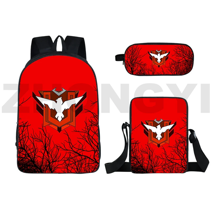 3D Anime Free Fire Garena Backpacks 16 Inch Kids Travel Bookbag Bagpack Cartoon School Bag Fashion Cute Pencil Case Shoulder Bag