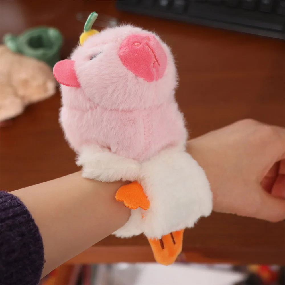 

Мягкая игрушка-браслет Капибара: плюшевая кукла-слэп-браслет в виде капибары, мультяшная мягкая игрушка-зажим для запястья