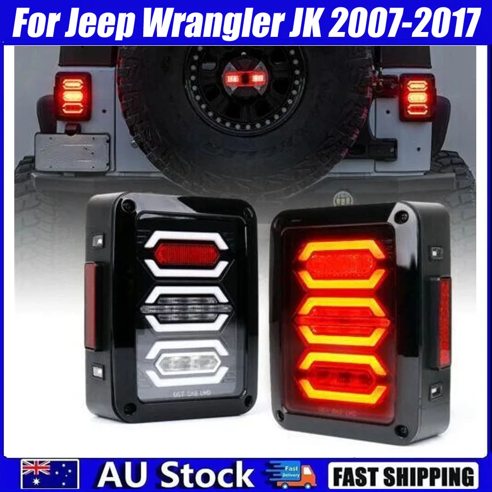 

Smoked Led Tail Light Rear Lamp Led Lights Fit For Jeep Wrangler Jk 2007-2017