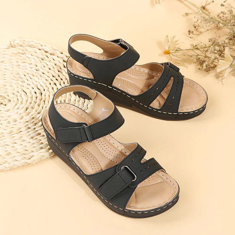 2024 Summer Wedge Sandals for Women New Fashion Non Slip Beach Shoes Woman Lightweight Casual Platform Sandalias Mujer Plus Size