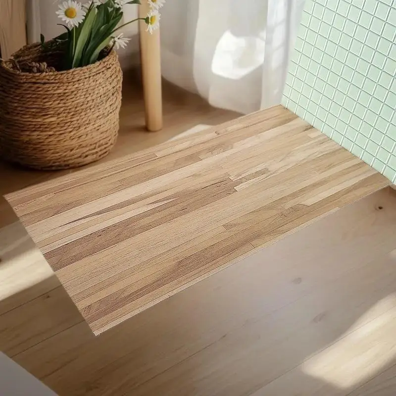Décor de meubles de maison de poupée 1:12, carreaux miniatures de planches de sol en bois simulés en PVC