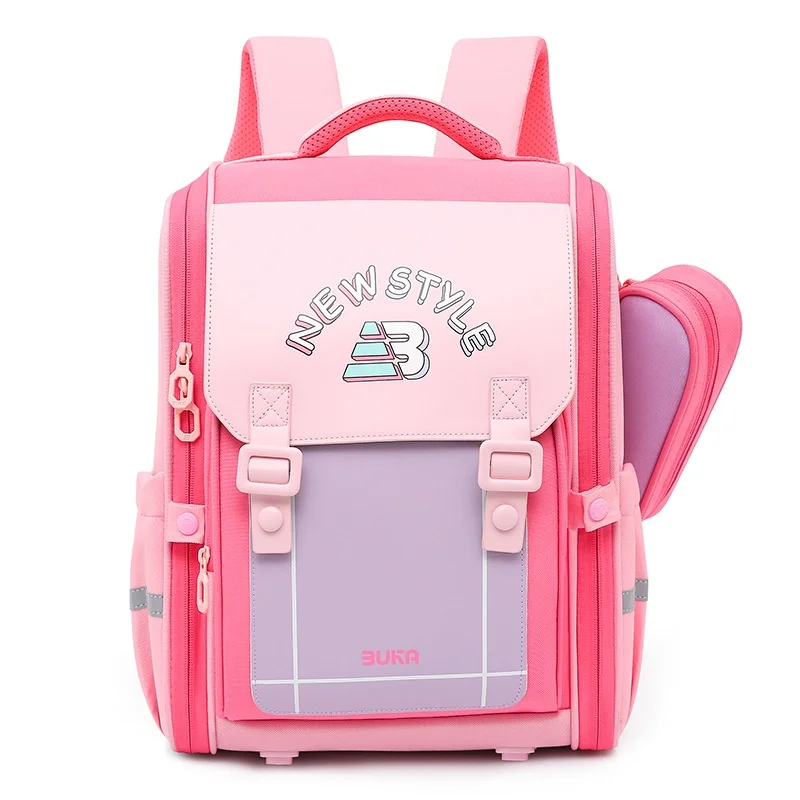 Primary Children Large Capacity Comfortable Backpacks New Grade 1-6 Students Girl Boy Fashion Schoolbags with Pen Bag Waterproof