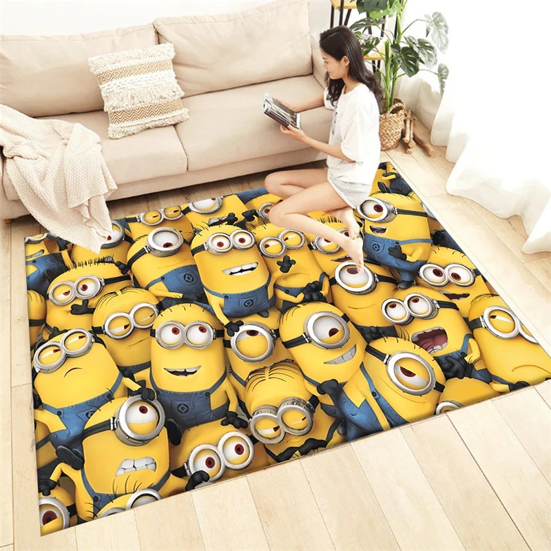 MINISO Minion Printed Carpet.Living Room Mats Sofa Coffee Table Large Area Rug,Kitchen,Bathroom,office,Balcony Carpets,DoorMat