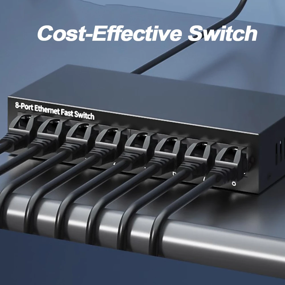 5/8 portas 10/100Mbps switches de rede Mini Ethernet divisor de interruptor de rede rápida para escritório doméstico plugue UE