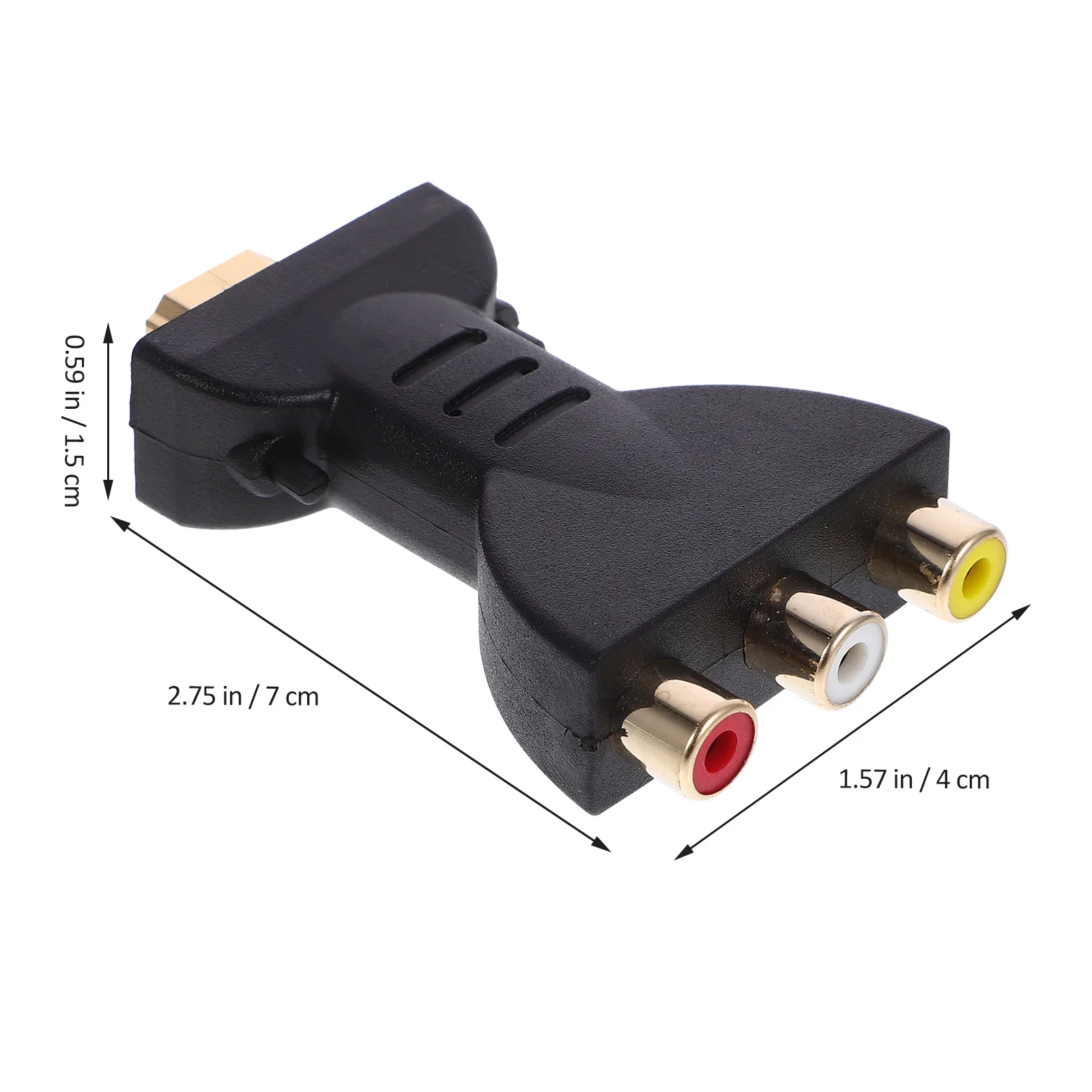 

High Quality 3 in 1 Rgb Av Adapter for 720p 1080ip 1080p Digital Signal Hdtv Dvd Projector Plug and Play No Driver Needed Black