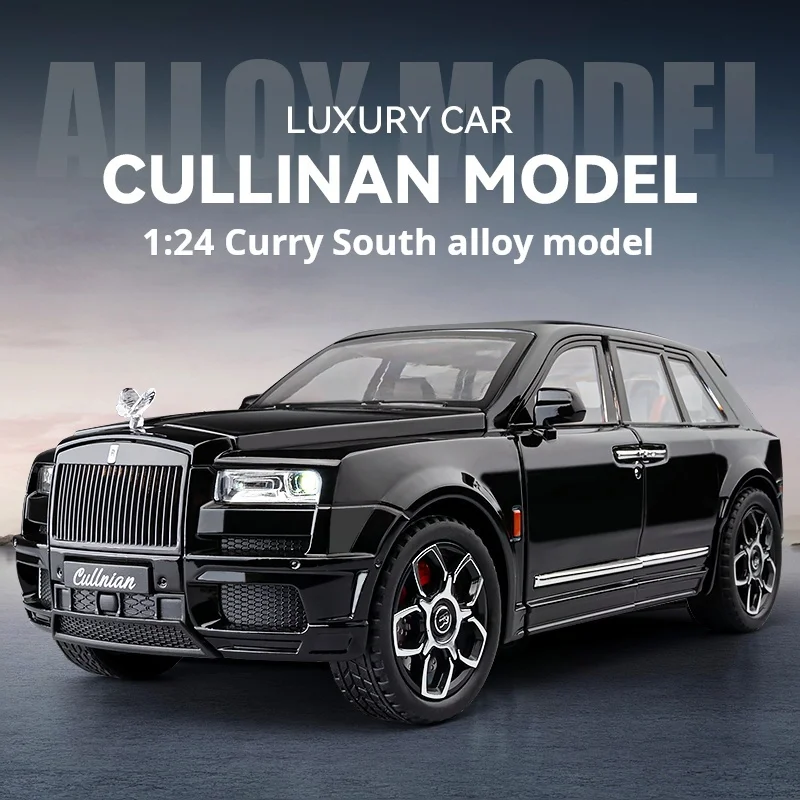 

1:24 Cullinan BB Edition Exquisite Simulation Alloy Luxury SUV Car Model Ornament Steering & Suspension Pull Back Collect