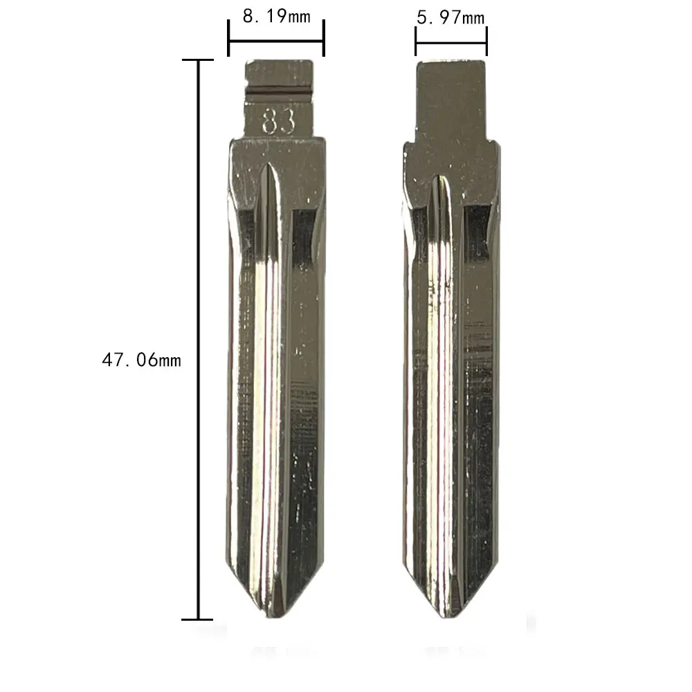 10pcs 83# SX9 Metal Uncut Blank Flip Remote Key Blade for Citroen Peugeot for Keydiy KD Xhorse VVDI JMD Remote Car Key Blanks