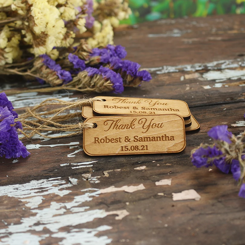

Personalized Wooden Tags for Groom, Rustic Wedding Favor, Custom Wedding Table Decoration, Set of 50 Pcs