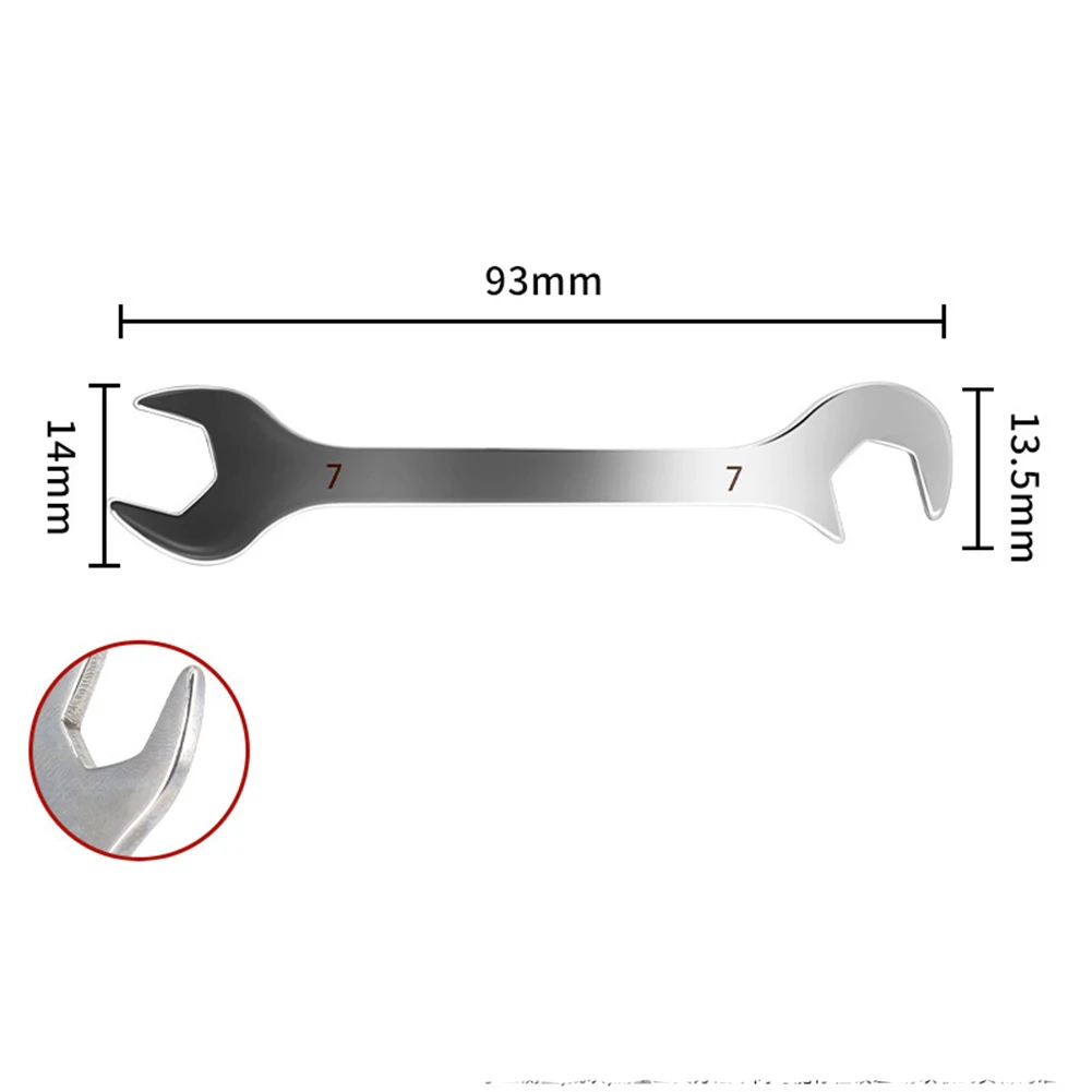 

Набор ручных инструментов для автомобилей: двусторонние рожковые ключи для эффективного выполнения работ, высокоуглеродистая сталь, зеркальное хромирование