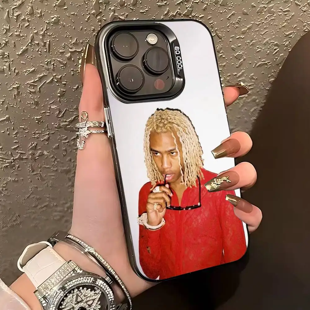 حافظة هاتف Singer Rapper R-Rich Amiri لهاتف iPhone 17,16,15,14,13,12,11 Plus, Pro Max, XS, حافظة هاتف فضية ملونة