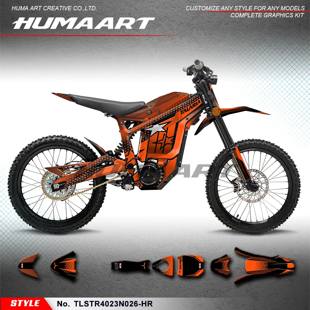 HUMAART Full Graphics Kit Custom Sticker Kit Decals for TALARIA Sting R MX L1E / SX3, TLSTR4023N026-HR