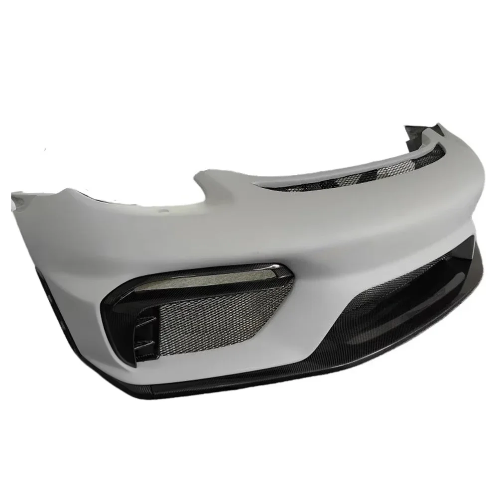 Resin Primer + Carbon Fiber GT Style Front Bumper Body Kit for  Cayman Boxster 718 Body Kit