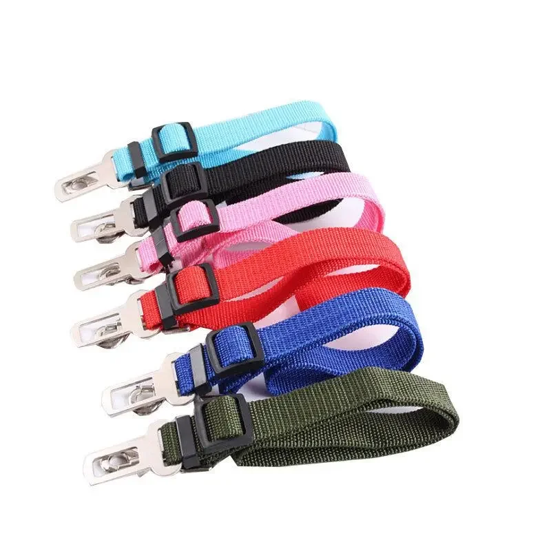 Pet Dog Car Seat Belt Adjustable Safety Travel Leash Nylon Vehicle Harness for Small Medium Dog