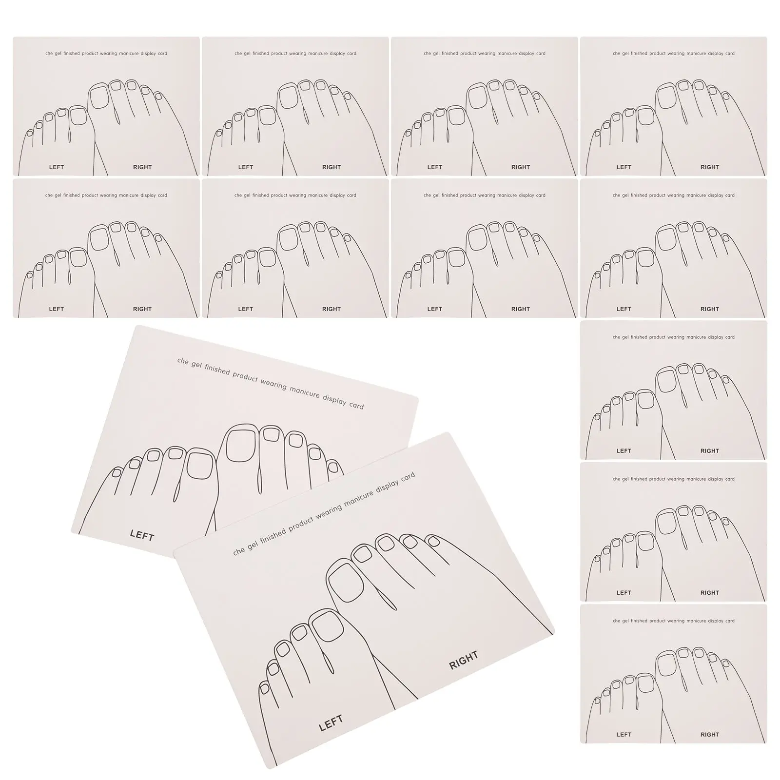 

15 Pcs Nail Art Display Card Texture Cards Color Board Manicure Tools Simple Paper Tips Showing Practical