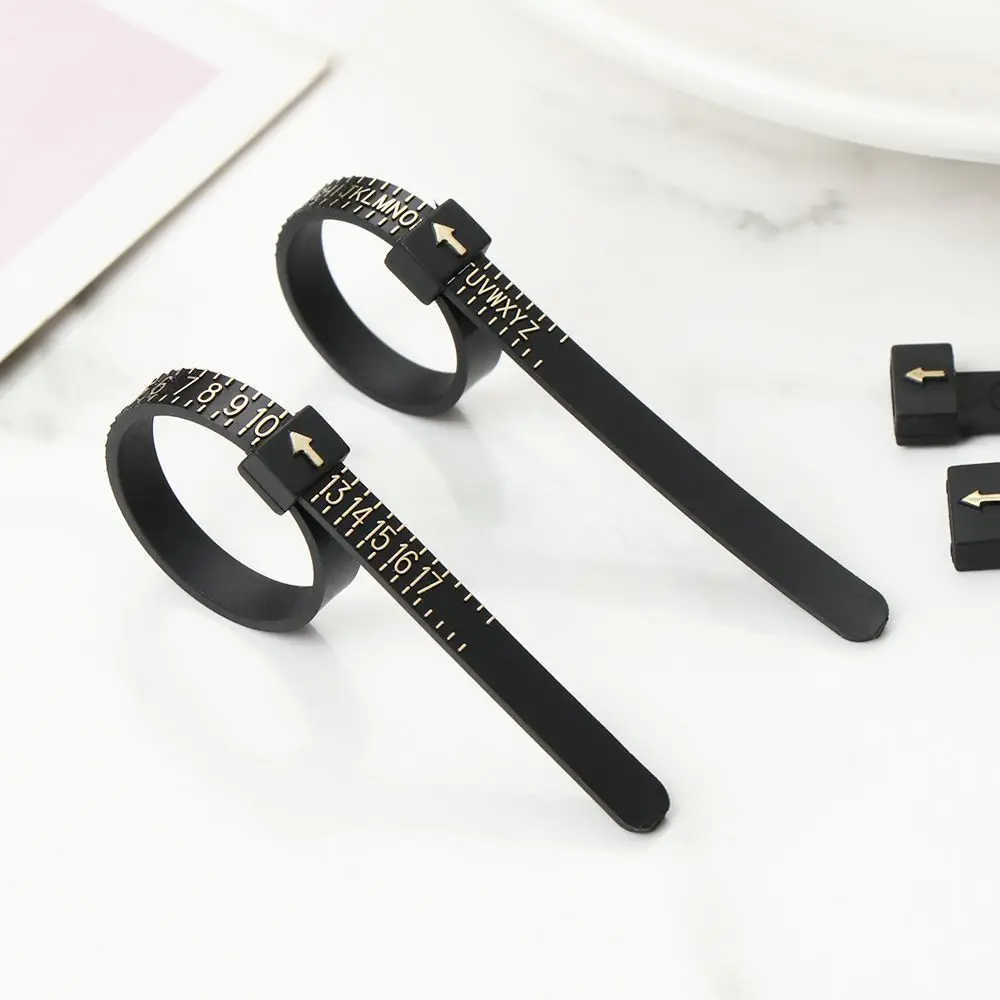 Ring Sizer Measure Soft Ruler Plastic Size Circle Finger Gauge Measure Size Filter UK/US/EU/JP Sizes A-Z