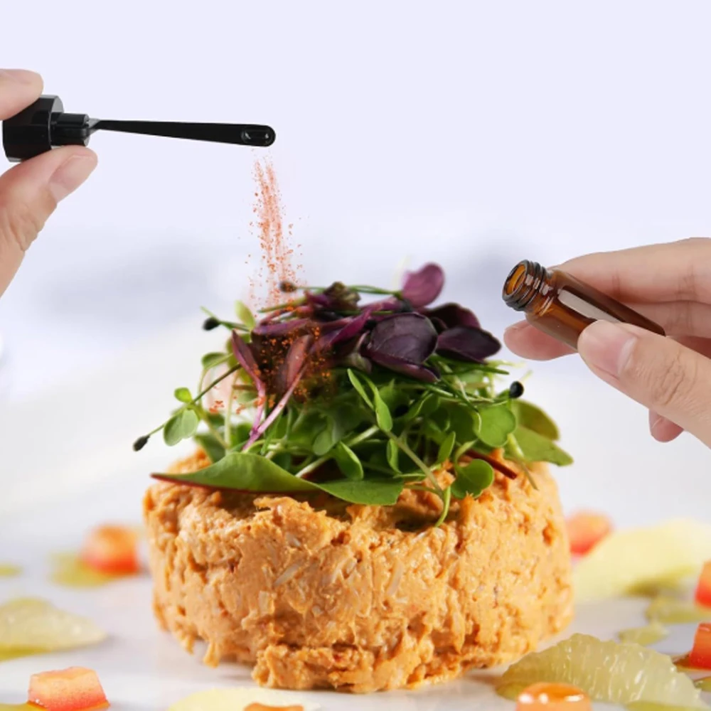 1/2/4/10 قطعة صندوق تخزين زجاجي غطاء بلاستيكي التوابل زجاجة السفر التدخين اكسسوارات حفلة رصاصة موزع مع ملعقة