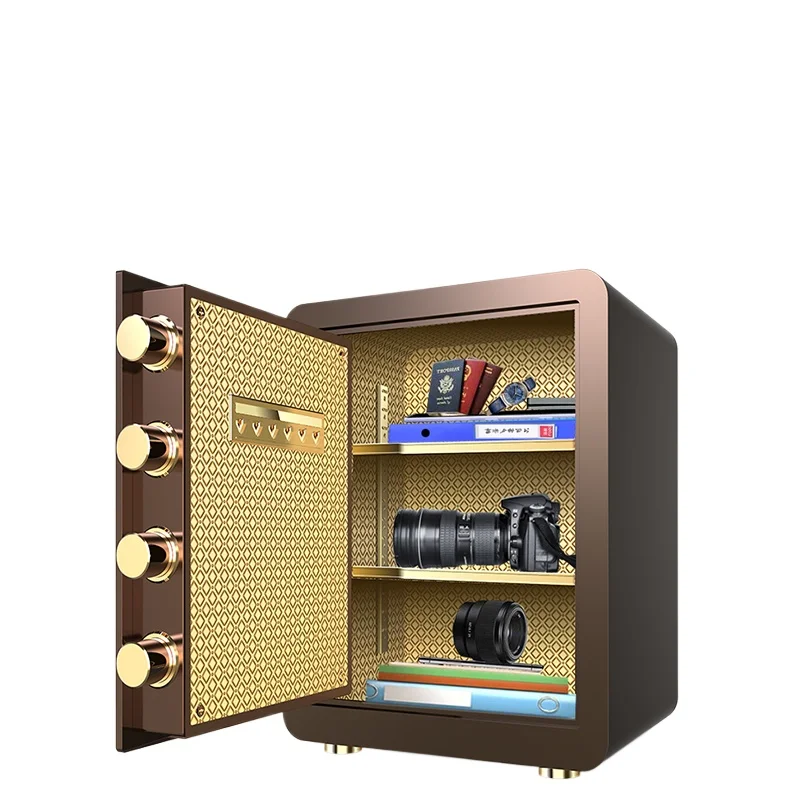 

Household small fingerprint safe Household anti-theft left door invisible bedside table into the wall wardrobe
