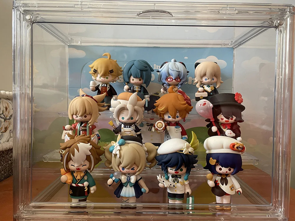 오리지널 팝마트 원신 임팩트 드레스업 드림 테마 치비 시리즈 블라인드 박스 미스터리 박스 인형 귀여운 애니메이션 피규어 크리스마스 선물