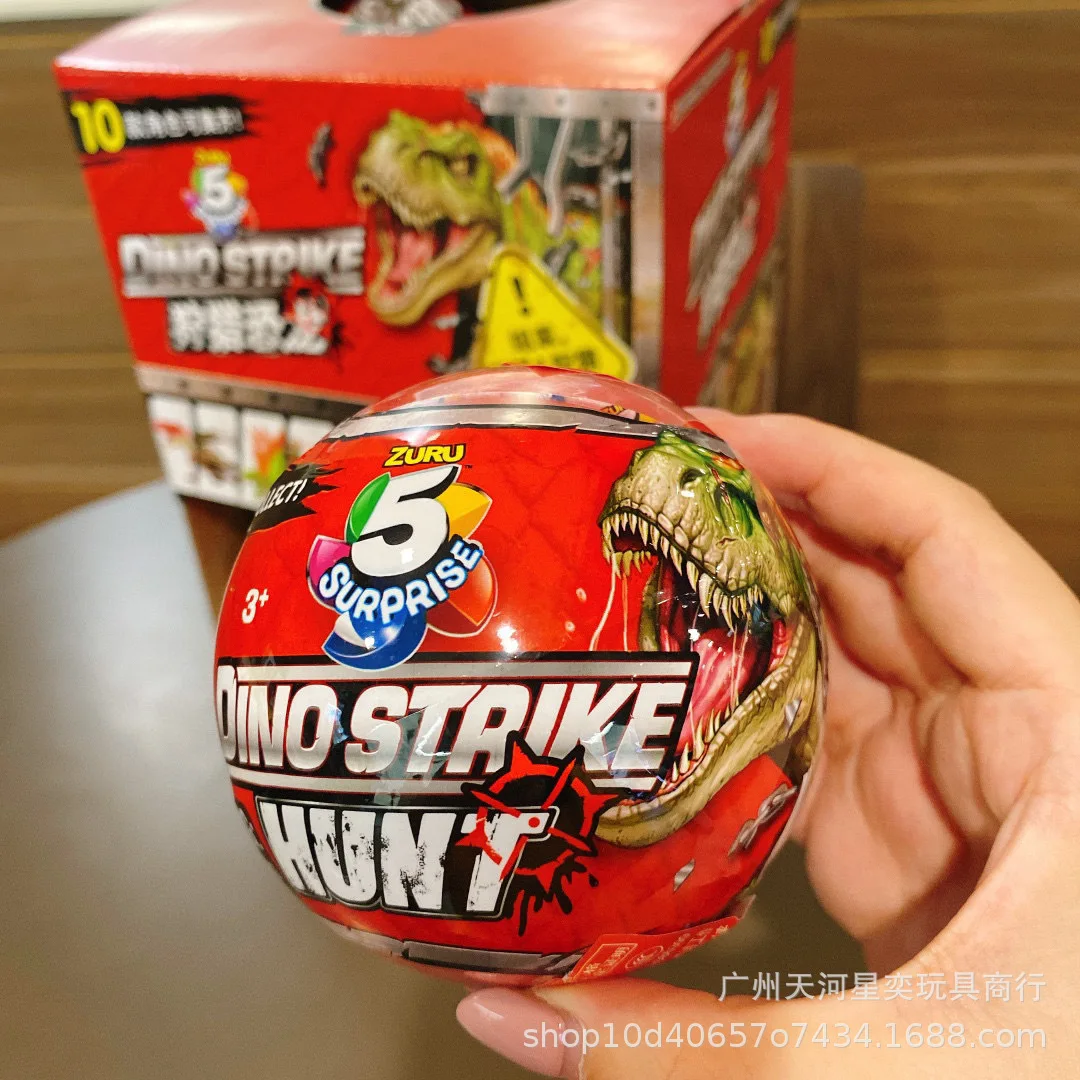 

HOT Zuru Authentic New Zealand 5 Surprise Dino Strike Mystery Egg Blind Box 10 Collectible Dinosaur Hunting Assemble Toys Gift