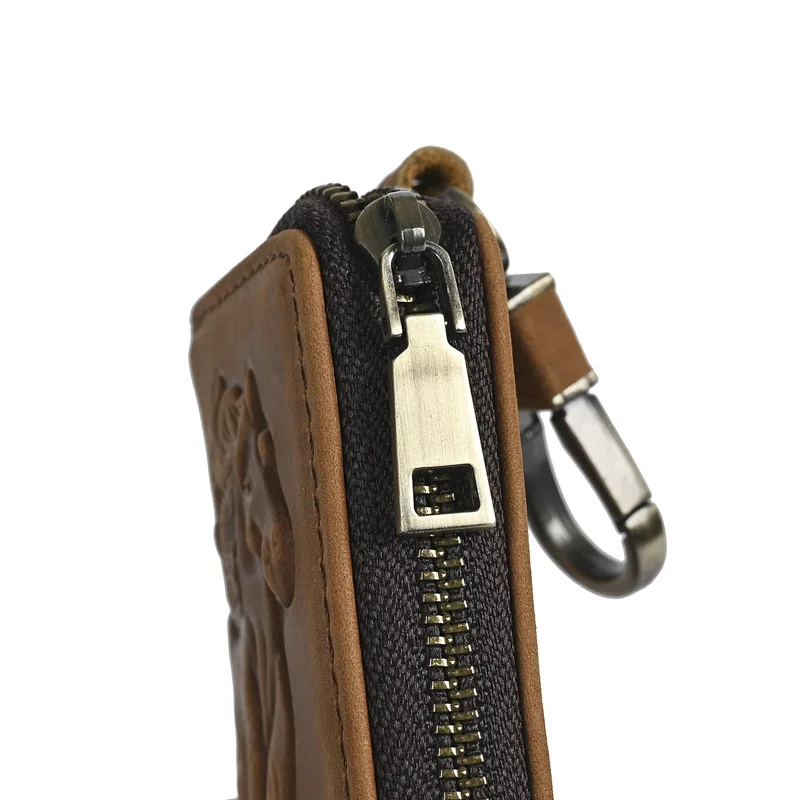 LD-Fashionable Retro Zodiac Horse Key Cover Leather Car Key Pack Personalized Key Pack Genuine Leather Gift