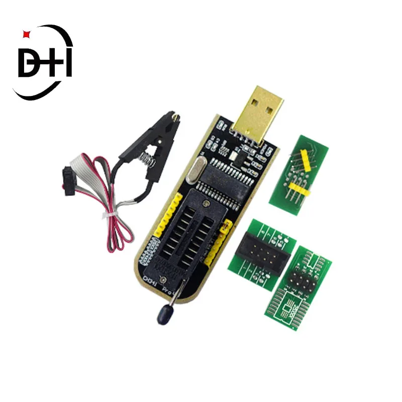 CH341A CH341 24 25 Series EEPROM Flash BIOS USB Programmer Module + SOIC8 SOP8 Test Clip For EEPROM 93CXX / 25CXX / 24CXX