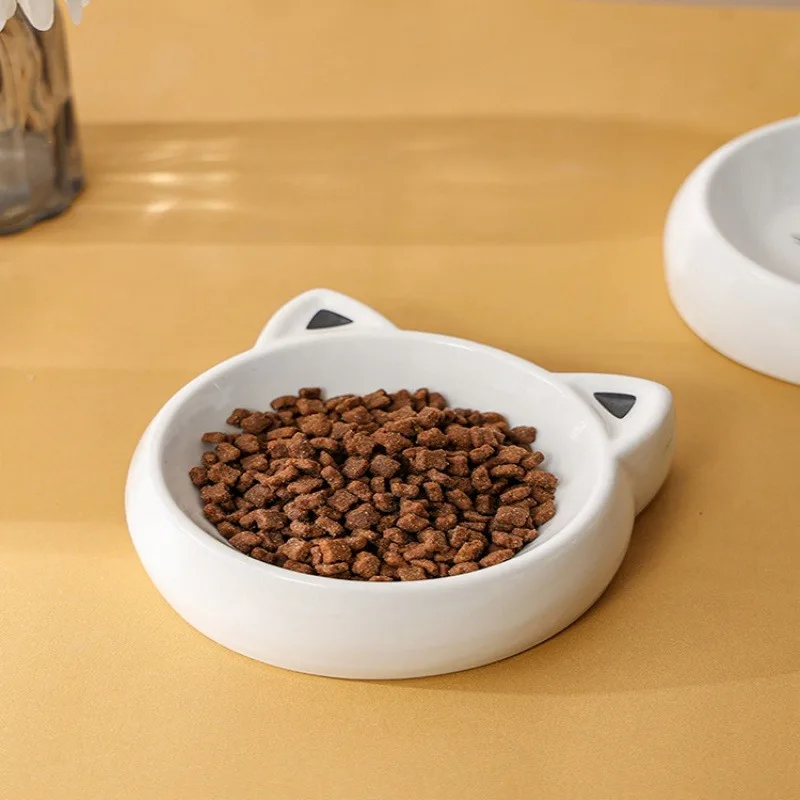 Cat Bowl High-Temperature Ceramic Dog With Large Capacity For Cervical Protection Drinking Water Eating Pet Products Easy